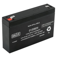 Dual-Lite 0120824 Replacement SLA Battery for Exit Lighting, 6.0 VDC, 7-7.2 AH