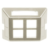 Hubbell FP4OW Wall Plate, Standard 4-Port, Off-White