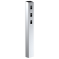 Pedestal Pro ADA-SS-TWR-47x4x6-3 47" Tappered Stainless Pedestal with 3 Single Gangs