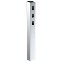 Pedestal Pro ADA-SS-TWR-47x4x6-3 47" Tappered Stainless Pedestal with 3 Single Gangs