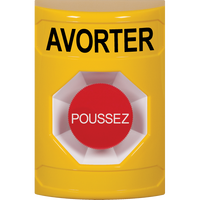 STI SS2204AB-FR SS2 Series Momentary Stopper Station Push Button with ABORT Label, Yellow