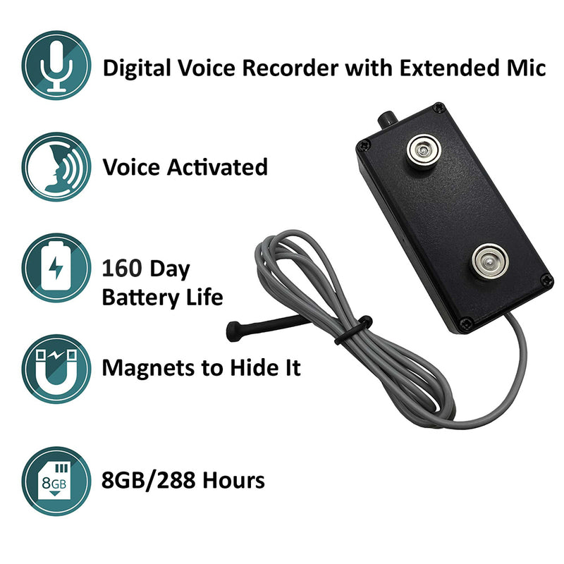 PBN-TECH PBN-BVEXT – Black Vox External Long Life Audio Recorder