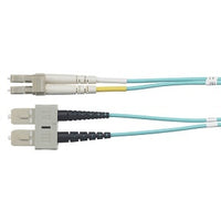 Hubbell DFHRCLCSCF15MM Fiber Optic Patch Cord, Riser, OM4, Duplex, LC-SC, 15m