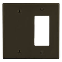 Hubbell PJ1326 M-Size 2-Gang Wall Plate With One Decorator