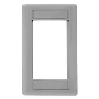 Hubbell IMF1GY iSTATION Single Gang Front Loading Module Frame, Gray