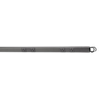 Hubbell PT205130BK Plugtrak Power Strip, 20A, 1-Circuit, 5-Black