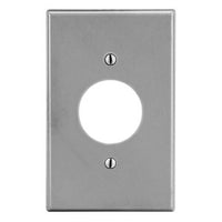 Hubbell P7GY Wall Plate, 1-Gang, 1.40-Inch Opening, Gray