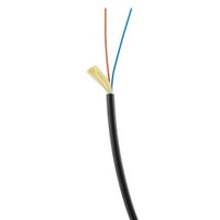 Hubbell HFCD14002R6BK Fiber Optic Cable, Black Indoor/Outdoor Rated TB, OM1, 2 Fibers