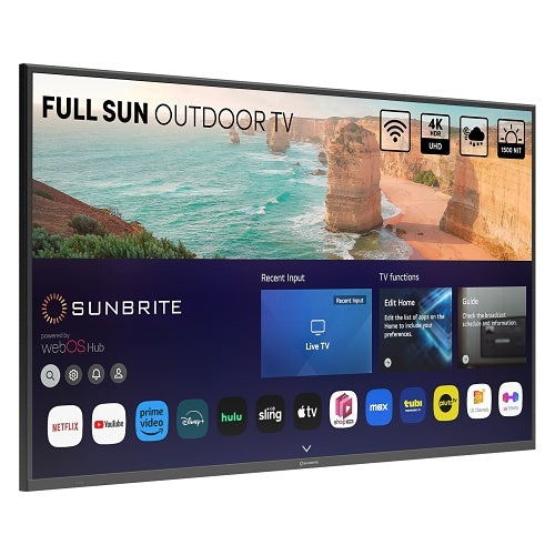 SunBrite SB-FS-75-BL 75" Solis 4K Full-Sun Outdoor Smart TV