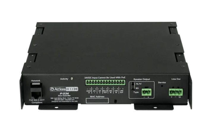Atlas IP-ZCM PoE+IP Addressable IP-to-Analog Gateway w Integrated Amplifier