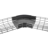 Hubbell HBT300412 Wire Basket Tray, Preformed Radius, 30 Degree, 4"H x 12"W, Pre-Galvanized
