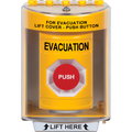 STI SS2274EV-EN Indoor / Outdoor Surface Momentary Stopper Station with Evacuation Label, Yellow