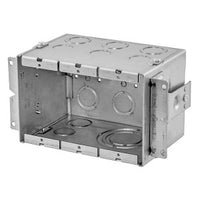 Hubbell HBL986 Data Box, 3- Gang, 4" Depth, 2" KOs