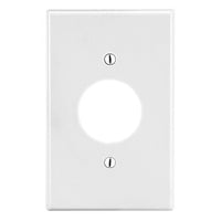 Hubbell P7W 1-Gang Wall Plate With 1.40" Opening, White
