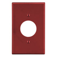 Hubbell P7R Wallplate, 1-Gang, 1.40" Opening, Red