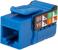 Vertical Cable 353-V2803/BL/25 CAT6A 8x8 Keystone Jack, Blue, 25-Pack