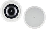 TruAudio GP-8 2 Way In-Ceiling Speaker, 8" White Polypropylene Woofer, 1" Silk Dome Swivel Tweeter 5-125 Watts