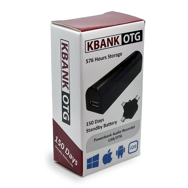 PBN-TECH K-BANK-OTG – Long Life Covert Audio Recorder 150 Days Standby