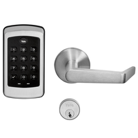 ACCENTRA AUR-NTM615-ZW2-626 RH PARA KR nexTouch Push Button Keypad Lever with Z-Wave, Satin Chrome