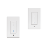 Shelly Plus Wall Dimmer x2 - front view | Silarius