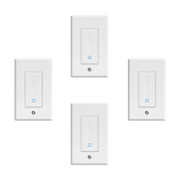 Shelly Plus Wall Dimmer x4 - front view | Silarius