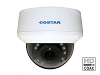IDIS CDT2S12VI 2MP HDoC Outdoor Dome Camera with Manual Focus, 2.8-12mm Lens, White