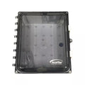 AccelTex ATS-00064 12x10x6 Polycarbonate Enclosure with Clear Door, Key Lock & 4 RPSMA Holes