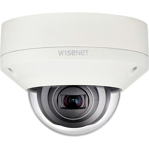 Hanwha XNV-6080 Wisenet X-Series 2MP Outdoor Vandal Dome Camera, 2.8-12mm Varifocal Lens, Ivory