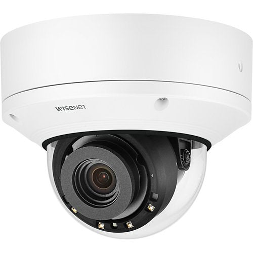 Hanwha XND-9082RV Wisenet X-Series 4K IR Indoor Vandal Dome Camera, 2.8-8.4mm Varifocal Lens, White