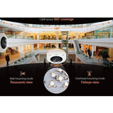 Hanwha XNF-9010RV Wisenet X-Series 12MP 360° IR Outdoor Fisheye Camera, 1.08mm Fixed Lens, White