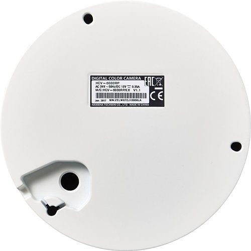 Hanwha SCV-6085R Wisenet 2MP Analog IR Vandal Dome Camera, 3.2-10mm Varifocal Lens, Ivory