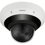 Hanwha PNM-9031RV Wisenet P-Series 15MP IR Panoramic Vandal Dome Camera, 4.3mm Fixed Lenses, White (Replaces PNM-9030V)