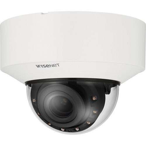 Hanwha XND-C8083RV Wisenet X Series 6MP Indoor IR Vandal Dome Camera, 4.4-9.3mm Motorized Varifocal Lens, White
