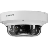 Hanwha PNM-9084QZ1 Wisenet 8MP WDR Multi-Sensor PTRZ Camera, 3-6mm Motorized Varifocal Lens, White (Replaces PNM-9084QZ)