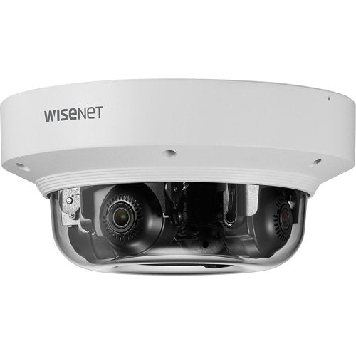 Hanwha PNM-9084QZ1 Wisenet 8MP WDR Multi-Sensor PTRZ Camera, 3-6mm Motorized Varifocal Lens, White (Replaces PNM-9084QZ)
