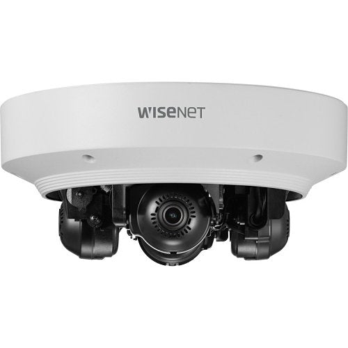 Hanwha PNM-9084QZ1 Wisenet 8MP WDR Multi-Sensor PTRZ Camera, 3-6mm Motorized Varifocal Lens, White (Replaces PNM-9084QZ)