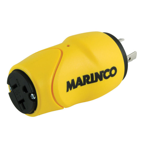 MARINCO 12998308 Straight Adapter, 20A 125V Male to 15A 125V Female