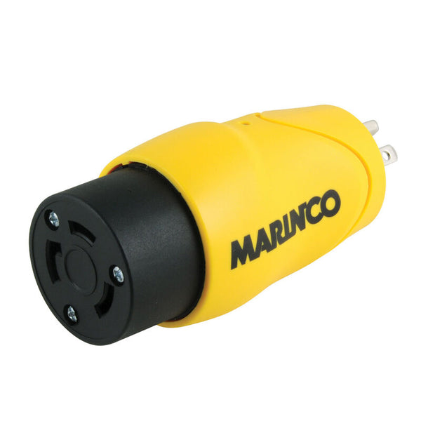 MARINCO 12998324 straight Adapter, 15A 125V Male to 30A 125V Female