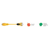MARINCO 12998373 EEL Pigtail Adapter, 30A 125V Male to 50A 125V Female