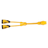 MARINCO 12998415 EEL Y Adapter, 50A 125V Male to 2-30A 125V Females