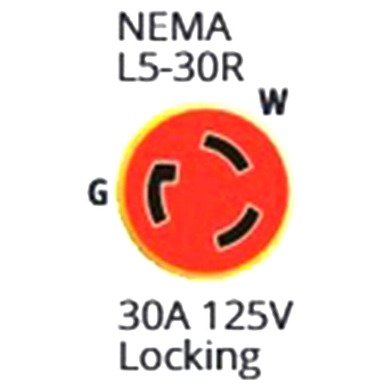 MARINCO 12998472 25' EEL ShorePower Cordset, 30A 125V, Yellow