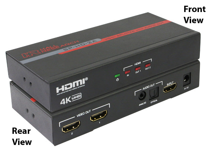 HALL TECHNOLOGIES SP-HD-2B 2-CHANNEL 4K SUPPORT HDMI SPLITTER