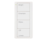 Lutron PJ2-4B-TSW-P02 Pico 4-Button Light Remote - (Snow | Satin)