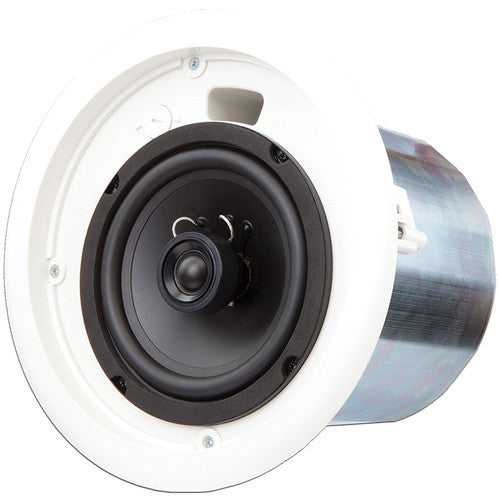QSC AC-C6T AcousticCoverage Series 6" 2-Way 30W Ceiling Loudspeaker (Pair, White) ACC6T