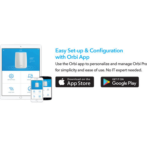 Netgear SRK60-100NAS Orbi Pro AC3000 Wireless Tri-Band Gigabit Wi-Fi System
