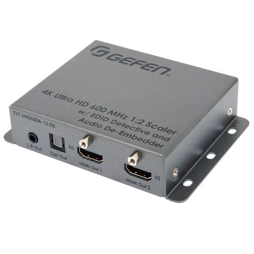 Gefen EXT-UHD600A-12-DS UHD 4K 600 MHz 1:2 Scaler with EDID Detective & Audio De-Embedder