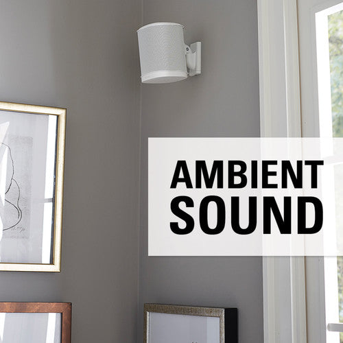 Sanus WSWM21-W1 Sonos Play 1 & Play 3 Wireless Speaker Wall Mounts White- Single