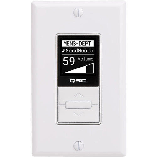 QSC MP-MFC Decora-Style Wall Controller for MP-M Series Mixers (White) MPMFCNAWH