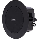 QSC AD-C.SAT 2.75" Small-Format Passive Ceiling Satellite Loudspeakers (Black, Pair) ADCSATBK