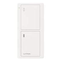 Lutron PJ2-2B-TSW-L02 Pico 2-Button Power Icon Remote – (Satin | Snow)